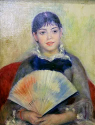 Joven con un abanico, 1880