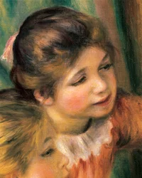 Jóvenes en el piano (detalle)
