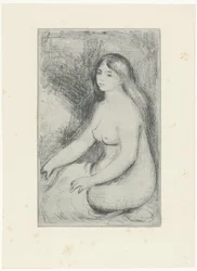 Mujer desnuda sentada