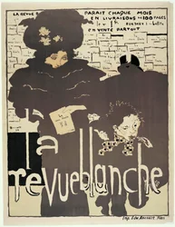 Cartel de prensa de ""La Revue blanche"". Retrato de Misia Sert (1872-1950) (?). Obra de Pierre Bonnard (1867-1947)