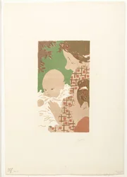 Andrée Terasse con su hijo Jean y su hermano Pierre Bonnard
Escena de familia