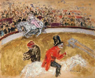 En el circo, c.1897 (óleo sobre tabla)