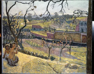 Inicio de la primavera. Pequeños faunos. Pintura de Pierre Bonnard (1867-1947)