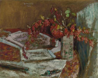 Ramo de flores en una mesa