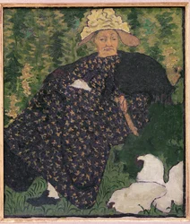 Abuela con gallinas, 1890