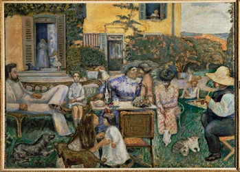 La famille Terasse, una tarde burguesa (óleo sobre lienzo)