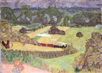 Paisaje con tren de carga, 1909