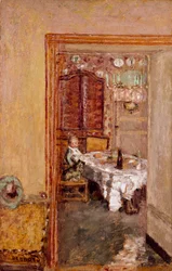 Niño pequeño en el comedor