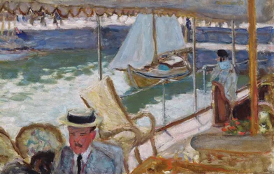 En el yate, 1912