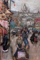 Paisaje parisino o Les Batignolles, detalle