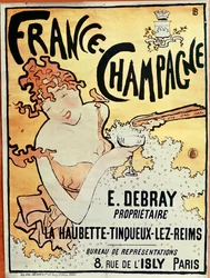 Póster publicitario de France Champagne, 1891