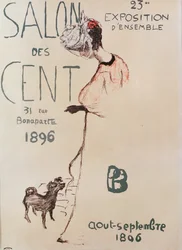 Póster publicitario de la 23ª exposición del Salon des Cent, 1896