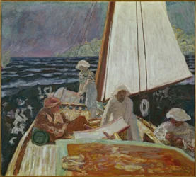 Signac y sus amigos en un velero