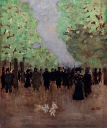 Escena callejera, ca. 1894 (óleo sobre madera)