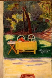 Degustación en el jardín. Pintura de Pierre Bonnard (1867-1947), alrededor de 1910. Milán, colección privada