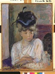 El sombrero con cinta azul, 1912