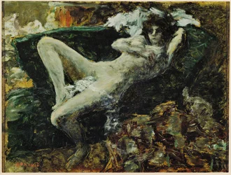 El desnudo azul (óleo sobre lienzo)