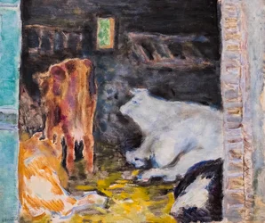 El establo, hacia 1912 (óleo sobre lienzo)