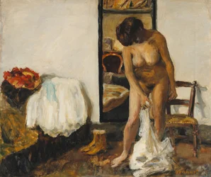 Mujer desnudándose