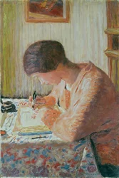 Mujer escribiendo