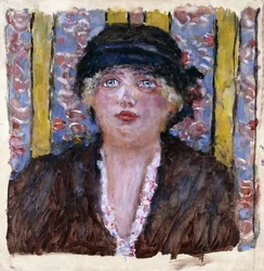 Mujer con sombrero, c.1920