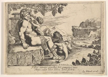 Baco, sátiro y león, 1610-42