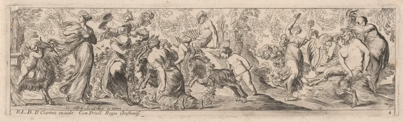 Putto Guiando Cabras a Través de Guirnaldas