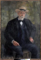 Retrato del presidente del consejo Henri Brisson (1835-1912) en su jardín en Montmorency