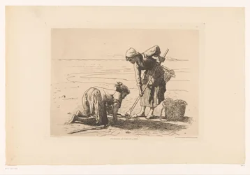 Pescadores en la costa
Pêcheuses au bord de la mer (título en el objeto).