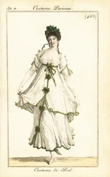 Mujer bailando en un baile, París