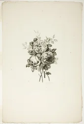 Ramo con rosas, de la Colección de diferentes ramos de flores, inventado y dibujado por Jean Pillement y grabado por P. C. Canot