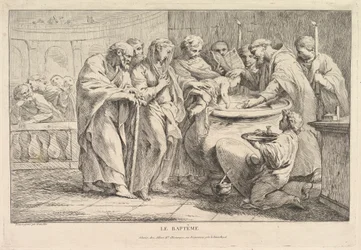 El bautismo, ca. 1734