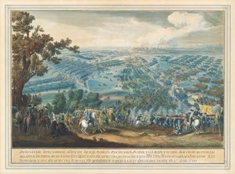 La batalla de Poltava el 27 de junio de 1709