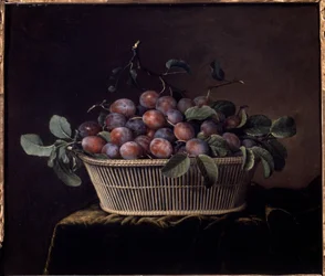 Cesta de ciruelas