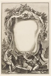 Cartucho para el Comercio (Cartucho Rodeado de Elementos del Comercio Naval)