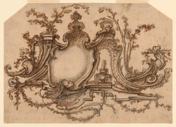 Diseño para decoración de panel con ornamento rocaille