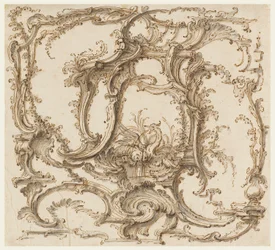 Dibujo, Composición de adornos, hacia 1745
