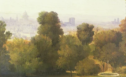 París visto desde las alturas de Belleville, c.1830