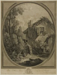 Paisaje con molino de viento