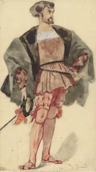 Estudio del traje de un noble de la época de Francisco I