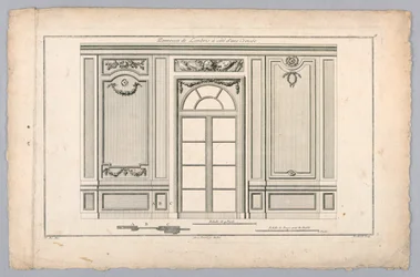 Interior de pared con puerta