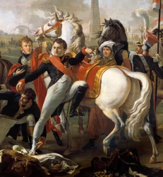 Napoleón I, herido frente a Ratisbona, es tratado por el cirujano Yvan, 23 de abril