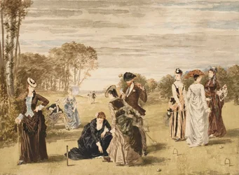 El juego de croquet, 1874