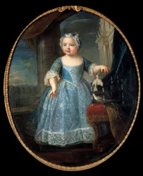 Retrato de Louise Marie de Francia (1728-1733) llamada Madame, tercera hija de Luis XV (Pintura de Pierre Gobert, 1662-1744) siglo XVIII Dim. 1,08 x 0,88 m