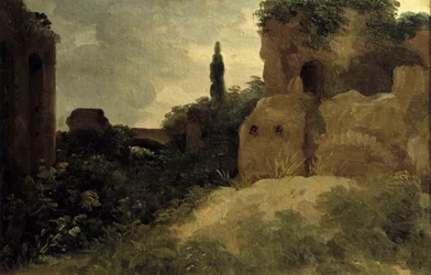 En Villa Farnese, ruinas romanas