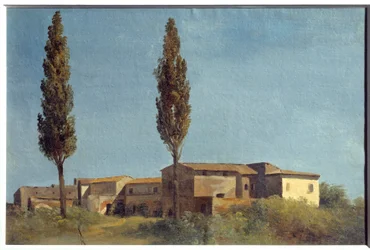 En Villa Farnese, los dos álamos
