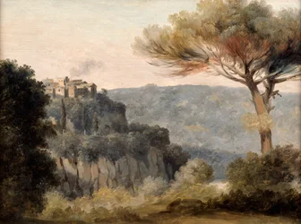 El pueblo de Nemi, finales del siglo XVIII principios del siglo XIX
