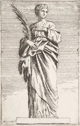 Figura femenina de pie, ca. 1739-1740