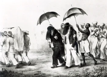 Procesión fúnebre negra, de 