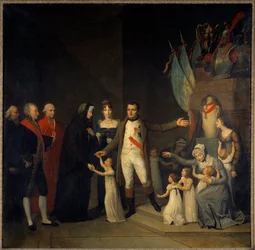 Fundación de los Centros Educativos de la Legión de Honor con Napoleón I. Pintura de Pierre Joseph Bazin (1797-1866) Siglo XIX París, Museo de la Legión de Honor